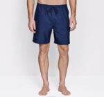 Apparel Navy Solid XB6RX840 Johnston & Murphy Men Swim Shorts