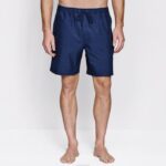 Apparel Navy Solid XB6RX840 Johnston & Murphy Men Swim Shorts