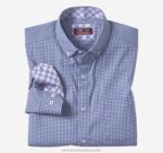 Apparel Navy/White Gingham XB6RX600 Johnston & Murphy Men XC4 Long-Sleeve Stretch-Woven Shirt