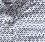 Apparel Navy/White Repeating Skull XB6RX1393 Johnston & Murphy Boy Boys Long-Sleeve Print Shirt - Image 2