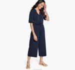 Apparel Navy XB6RX1297 Johnston & Murphy Women Knit Jumpsuit - Image 2