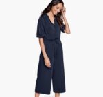 Apparel Navy XB6RX1297 Johnston & Murphy Women Knit Jumpsuit