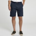 Apparel Navy XB6RX410 Johnston & Murphy Men Washed Chino Shorts