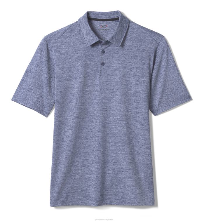 Apparel Navy XB6RX444 Johnston & Murphy Men XC4 Solid Performance Polo - Image 3