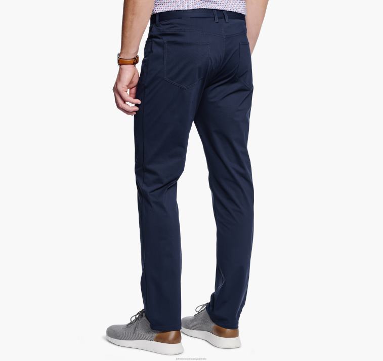 Apparel Navy XB6RX451 Johnston & Murphy Men XC4 Performance Five-Pocket Pants - Image 2