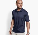 Apparel Navy XB6RX499 Johnston & Murphy Men Liquid Cotton Polo - Image 3