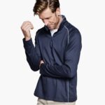 Apparel Navy XB6RX515 Johnston & Murphy Men XC4 Raglan Quarter-Zip