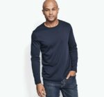 Apparel Navy XB6RX544 Johnston & Murphy Men Essential Long-Sleeve Tee - Image 2