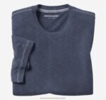 Apparel Navy XB6RX608 Johnston & Murphy Men Vintage Slub Crewneck Tee