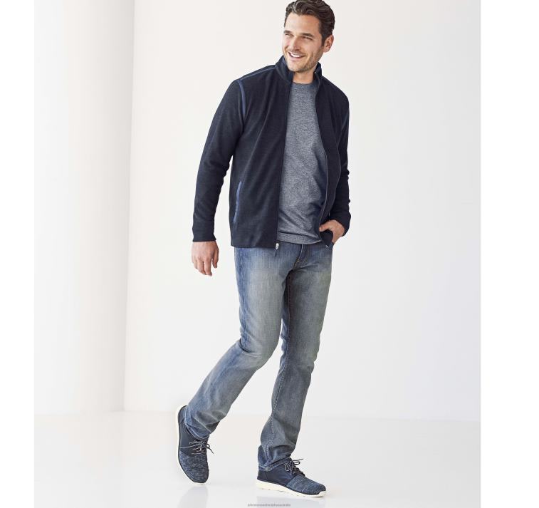 Apparel Navy XB6RX681 Johnston & Murphy Men XC4 Performance Knit Full-Zip - Image 2