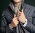 Apparel Navy XB6RX710 Johnston & Murphy Men Perforated Quilted Jacket - Image 5