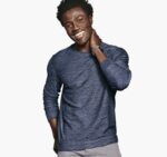 Apparel Navy XB6RX733 Johnston & Murphy Men Melange Pullover