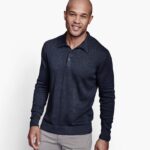 Apparel Navy XB6RX751 Johnston & Murphy Unisex Polo Sweater