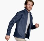 Apparel Navy XB6RX778 Johnston & Murphy Unisex XC4 Textured Print Full-Zip