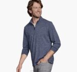 Apparel Navy XB6RX793 Johnston & Murphy Men XC4 Heathered Performance Quarter-Zip