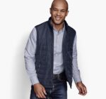 Apparel Navy XB6RX805 Johnston & Murphy Men Reversible Vest - Image 2