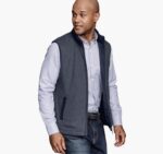 Apparel Navy XB6RX805 Johnston & Murphy Men Reversible Vest