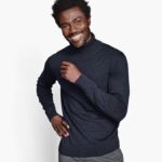 Apparel Navy XB6RX817 Johnston & Murphy Unisex Turtleneck Sweater