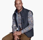 Apparel Navy XB6RX825 Johnston & Murphy Men Quilted Vest