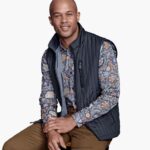 Apparel Navy XB6RX825 Johnston & Murphy Men Quilted Vest