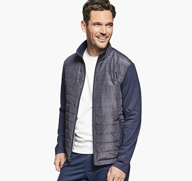 apparel_navy_xb6rx832_johnston_murphy_men_xc4_knit_hybrid_jacket.jpg Apparel Navy XB6RX832 Johnston & Murphy Men XC4 Knit Hybrid Jacket - Image 1