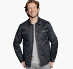 Apparel Navy XB6RX837 Johnston & Murphy Men Antique Cotton Shirt Jacket