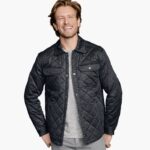 Apparel Navy XB6RX837 Johnston & Murphy Men Antique Cotton Shirt Jacket