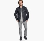 Apparel Navy XB6RX837 Johnston & Murphy Men Antique Cotton Shirt Jacket - Image 3