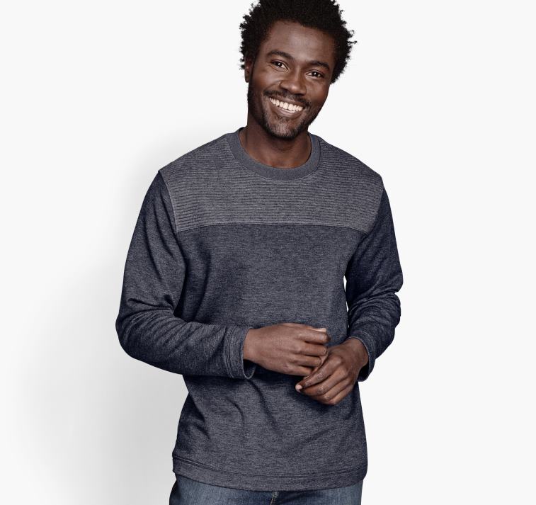 apparel_navy_xb6rx856_johnston_murphy_unisex_ribbed_crew_pullover.jpg Apparel Navy XB6RX856 Johnston & Murphy Unisex Ribbed Crew Pullover - Image 1
