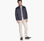 Apparel Navy XB6RX868 Johnston & Murphy Unisex Brushed Full-Snap Jacket - Image 2