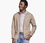 Apparel Oatmeal/Gray XB6RX746 Johnston & Murphy Men Reversible Full-Zip