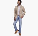 Apparel Oatmeal/Gray XB6RX746 Johnston & Murphy Men Reversible Full-Zip - Image 3