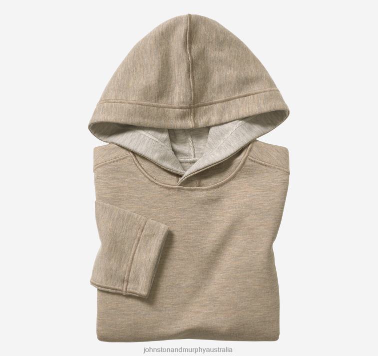 Apparel Oatmeal/Light Gray XB6RX1375 Johnston & Murphy Boy Boys Reversible Solid Hoodie - Image 1