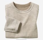 Apparel Oatmeal/Light Gray XB6RX1381 Johnston & Murphy Boy Boys Reversible Solid Crewneck - Image 2