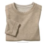 Apparel Oatmeal/Light Gray XB6RX1381 Johnston & Murphy Boy Boys Reversible Solid Crewneck