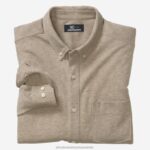 Apparel Oatmeal XB6RX722 Johnston & Murphy Men XC Flex Birdseye Long-Sleeve Knit Shirt