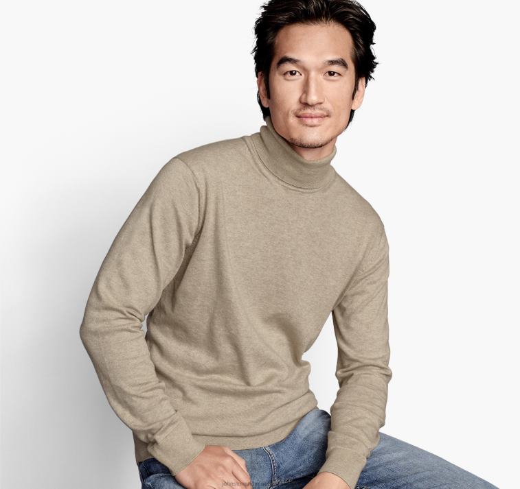 apparel_oatmeal_xb6rx819_johnston_murphy_unisex_turtleneck_sweater.jpg Apparel Oatmeal XB6RX819 Johnston & Murphy Unisex Turtleneck Sweater - Image 1