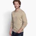 Apparel Oatmeal XB6RX828 Johnston & Murphy Unisex Polo Sweater