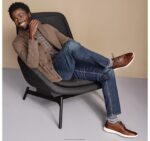 Apparel Oatmeal XB6RX877 Johnston & Murphy Unisex Shawl-Collar Cardigan - Image 3