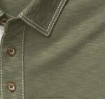 Apparel Olive XB6RX407 Johnston & Murphy Men Vintage Slub Polo - Image 2