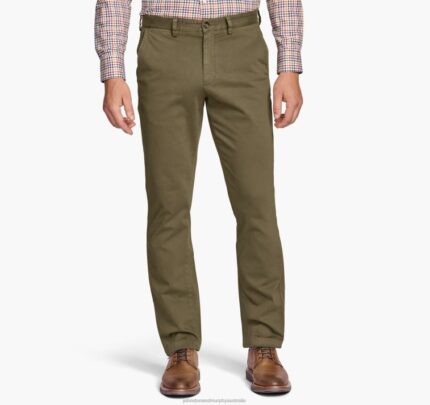 Apparel Olive XB6RX812 Johnston & Murphy Men Washed Chinos