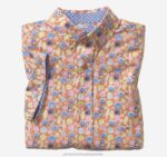 Apparel Orange Seashell XB6RX1417 Johnston & Murphy Boy Boys Short-Sleeve Printed Shirt