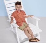 Apparel Orange Sunglasses XB6RX1409 Johnston & Murphy Boy Boys Short-Sleeve Printed Shirt - Image 4