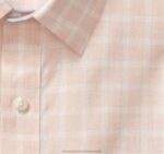 Apparel Peach Fineline Check XB6RX545 Johnston & Murphy Men Washed Linen-Blend Shirt - Image 2
