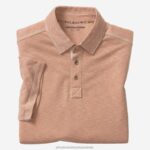 Apparel Peach XB6RX468 Johnston & Murphy Men Vintage Slub Polo