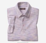 Apparel Pink/Purple XB6RX395 Johnston & Murphy Men Space-Dyed Polo