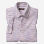 Apparel Pink/Purple XB6RX395 Johnston & Murphy Men Space-Dyed Polo