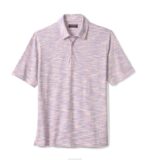 Apparel Pink/Purple XB6RX395 Johnston & Murphy Men Space-Dyed Polo - Image 3