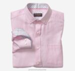 Apparel Pink Solid Birdseye XB6RX590 Johnston & Murphy Men Long-Sleeve Dress Shirt