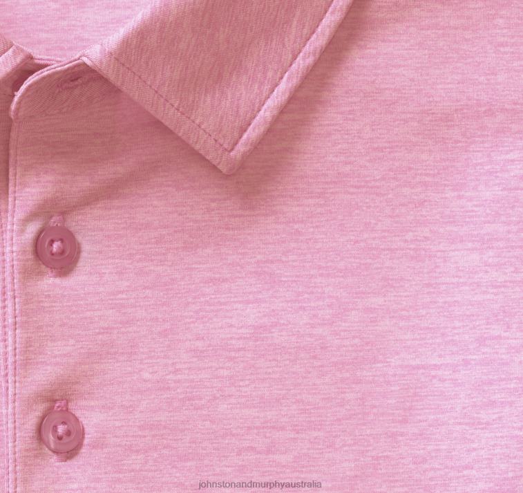 Apparel Pink XB6RX547 Johnston & Murphy Men XC4 Solid Performance Polo - Image 2